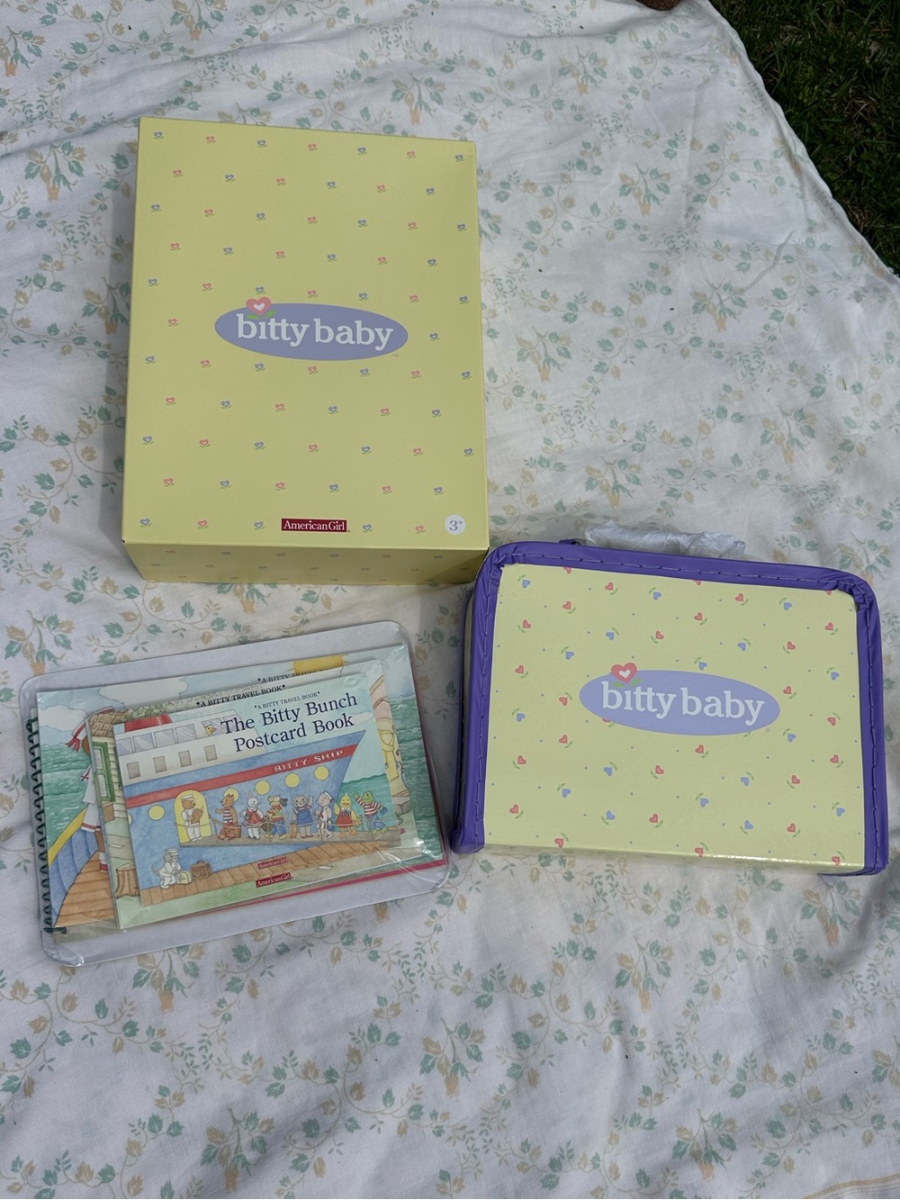 NIB American Girl Doll Retired Bitty Baby Travel Activity Books & Carrying Case